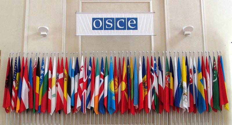 Pada pertemuan OSCE, para aktivis Kyiv yang mencoba mengibarkan bendera Ukraina diminta untuk “melepas kain itu”
