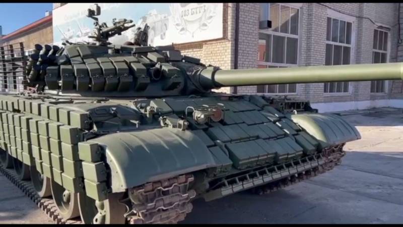T-62MV Modell 2022 auf dem Gebiet der 103. BTRZ