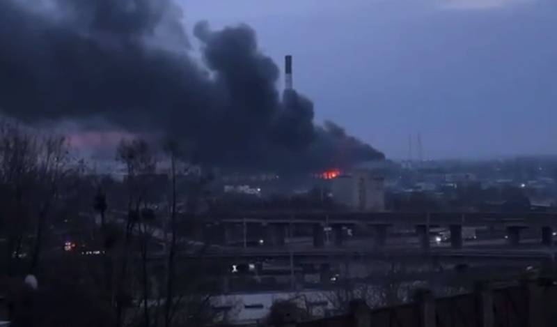 Ett stort antal energianläggningar drabbades i Krivoy Rog, Dnepropetrovsk, Kiev och andra städer i Ukraina