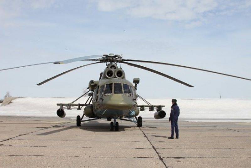 Aterrissagem forçada do helicóptero Mi-8 na região de Voronezh