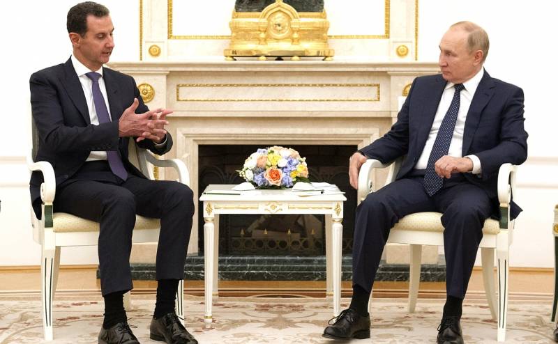 Presidentes da Rússia e da Síria conversam no Kremlin