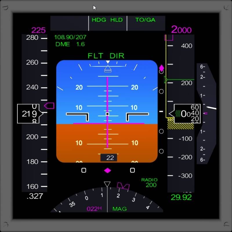 Экран положения 3. Авиагоризонт Boeing 737. PFD дисплей 737-800. PFD панель 737 800. Прибор PFD 737.