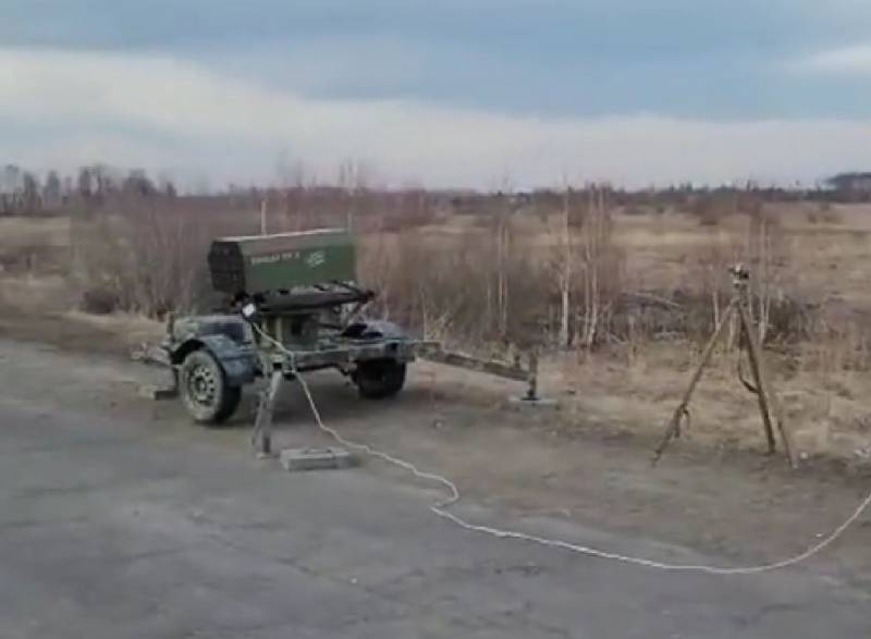 Украинские военные едва не стали жертвами собственной самодельной РСЗО