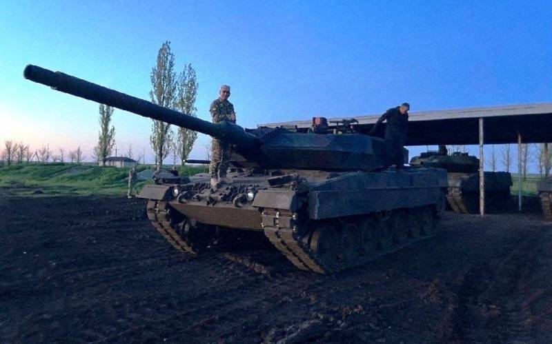 Armed Forces of Ukraine tested Leopard 2A6 tanks received from Portugal on Soviet-made T-62MV