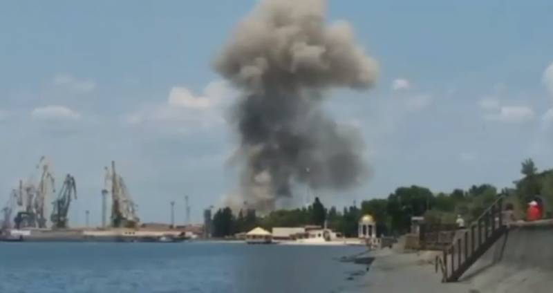 כוחות מזוינים של אוקראינה תקפו את ברדיאנסק: פיצוץ באזור הנמל