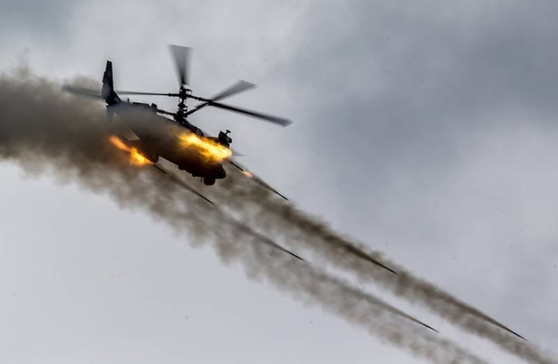 Beelden van de vernietiging van militair materieel van de strijdkrachten van Oekraïne door Russische helikopters verschenen op het netwerk