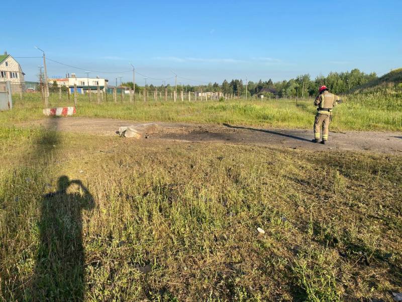 Показаны места падения рухнувших в Московской области при подлете к войсковой части украинских беспилотников