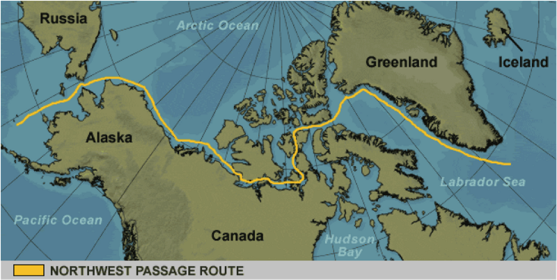 Northwest Passage als concurrentie van Rusland