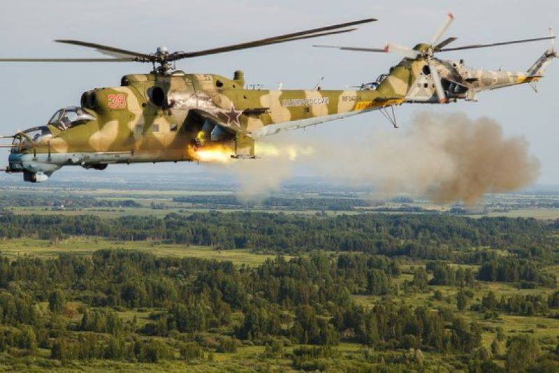 在Kleshcheevka地区，俄罗斯直升机飞行员袭击了乌克兰武装部队的攻击部队