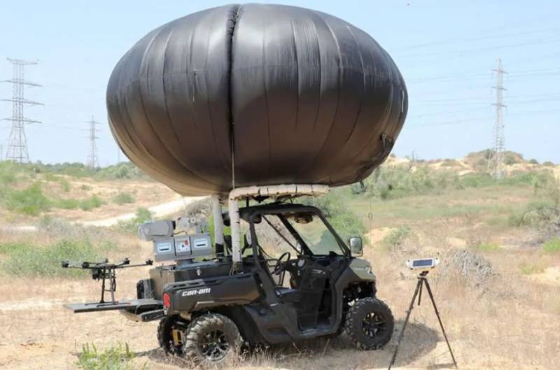 Izraelská společnost umístila balón a dron na buggy podvozku