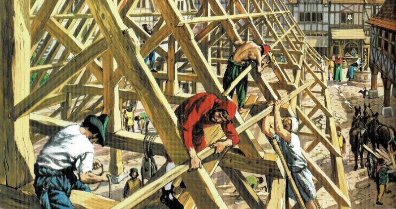 Medieval and Modern times: workers of different professions