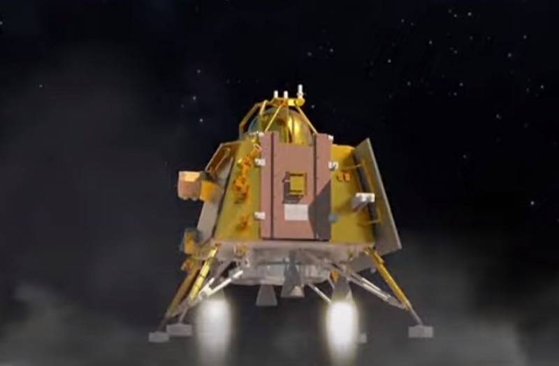 Het Indiase automatische station "Chandrayan-3" zond beelden uit van het filmen van het oppervlak van de maan