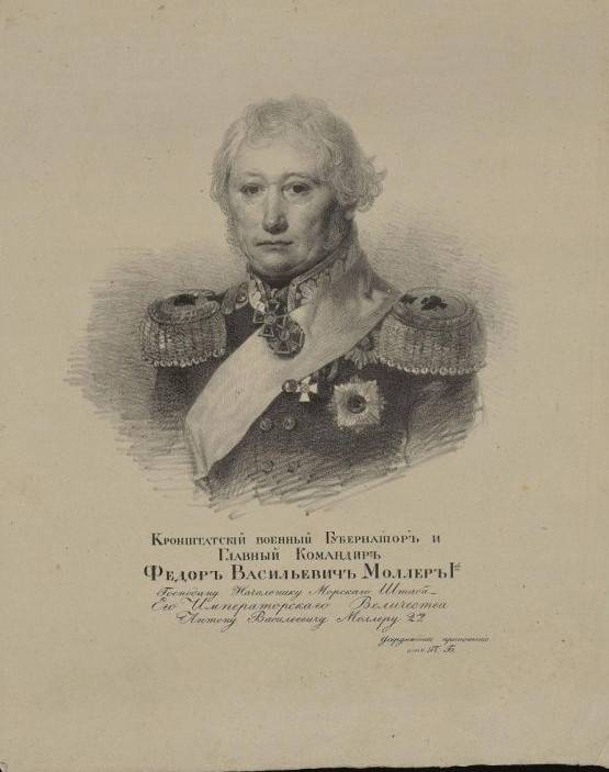 Vedoucí kronštadtského přístavu Fjodor Vasiljevič Moller, bratr Antona Vasiljeviče