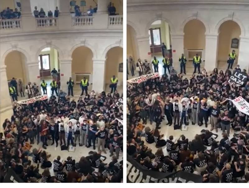 Polisi AS nangkep luwih saka 480 wong sing mlebu ing gedung Capitol lan ngomong babagan ndhukung Palestina