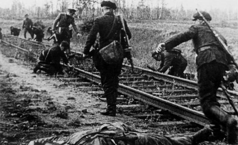 "Guerra ferroviaria" de los partisanos soviéticos en 1943.
