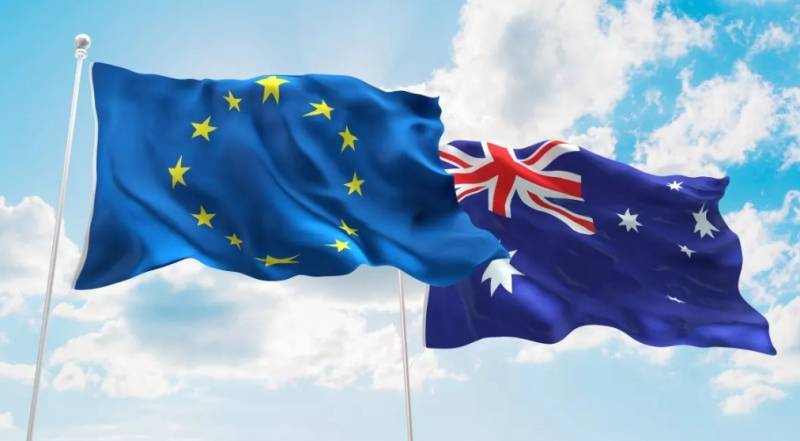Uni Eropa, sing nyatakake kepinginan kanggo ninggalake sumber energi Rusia, lan Australia ora setuju babagan perdagangan bebas