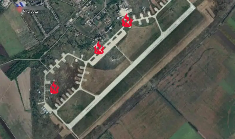 Российские дроны в ночное время атаковали аэродромы ВСУ в Миргороде и Староконстантинове