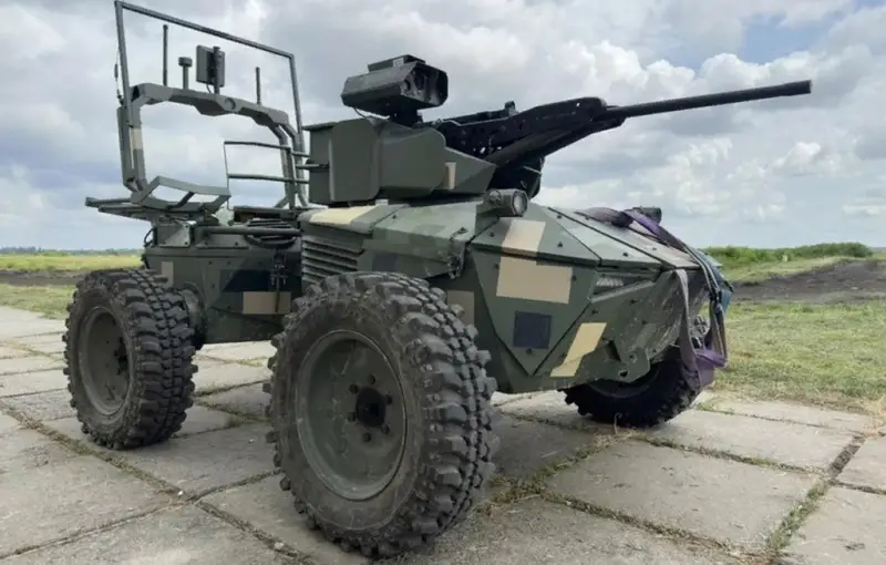 На Украине тестируется «новый» наземный беспилотник «Железный» с пулемётной турелью