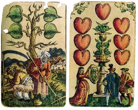 Cartes allemandes de Peter Flettner représentant les activités quotidiennes vulgaires des gens ordinaires, satirisant la prétention bourgeoise, Nuremberg, vers 1535-1540