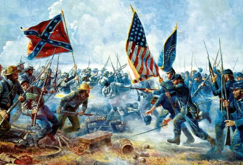 *Pendant la guerre civile américaine 1861-65. Les Sudistes appelaient les Nordistes « Yankees » pour souligner leur mépris à leur égard. Le terme lui-même est apparu bien avant le début de la guerre civile. Les Sudistes, à leur tour, étaient appelés « Dixies » par les Nordistes.