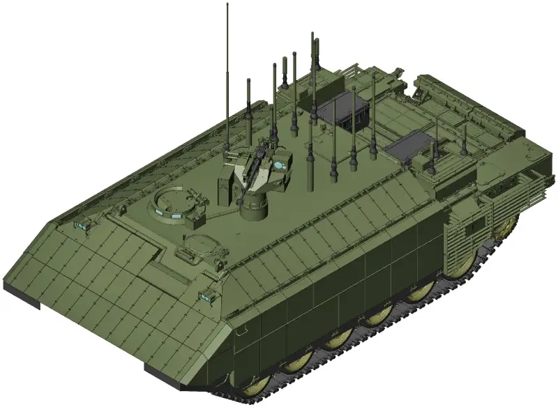 „Namer” în rusă: vehicul de control pe un șasiu de tanc
