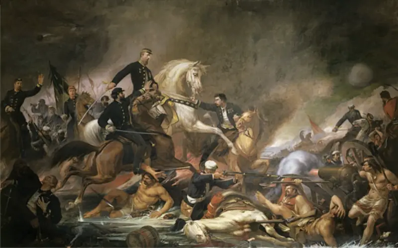 معركة كامبو غراندي. لوحة للفنان بيدرو أمريكا.