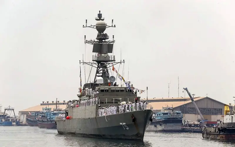 The Iranian Navy sent its destroyer to India to participate in large-scale naval exercises