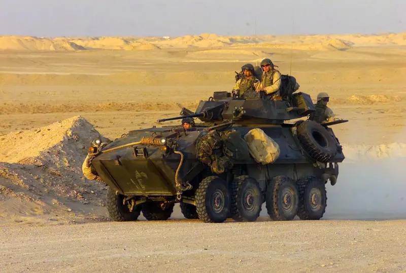LAV II armored vehicles in service