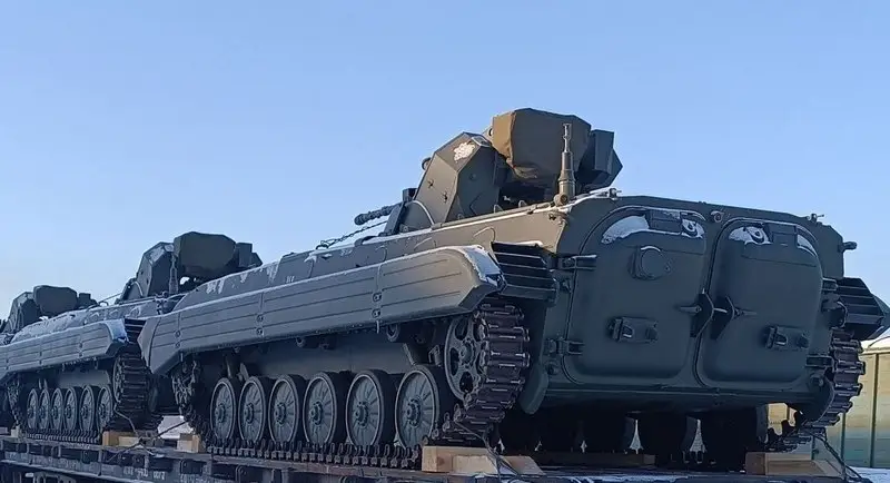 Un lot de véhicules de combat d'infanterie modernisés BMP-1AM "Basurmanin" s'est rendu dans la zone d'opérations spéciales