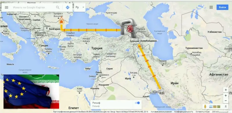 伊朗天然气、亚美尼亚路线——美国的踪迹和兴趣