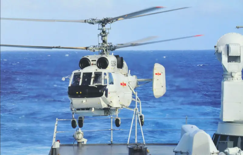 Helicópteros de aviación naval chinos.