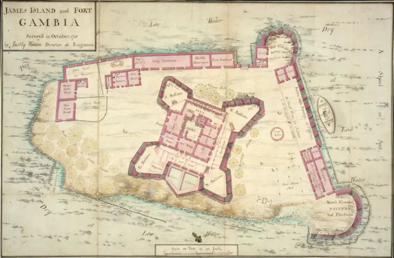 Mapa del fuerte, 1775