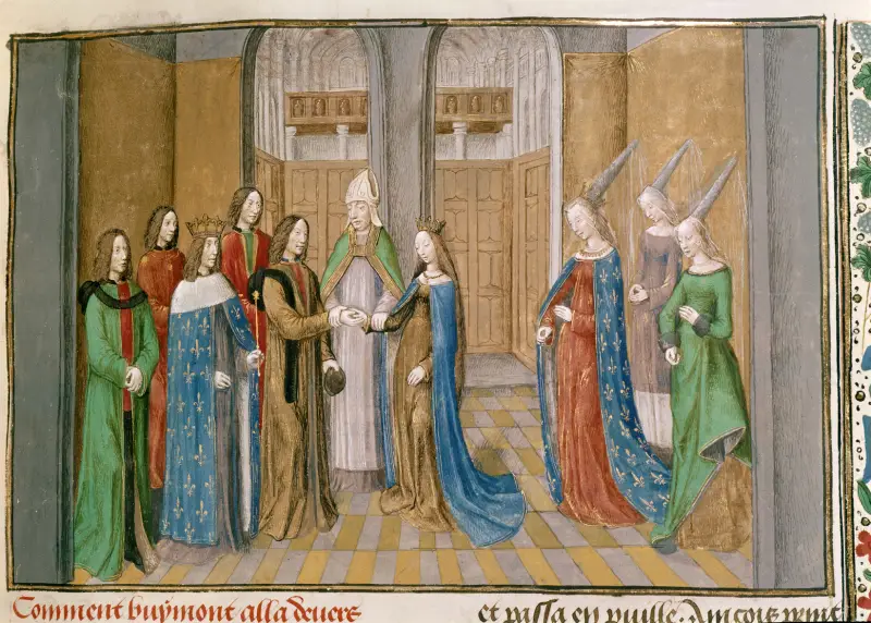 Matrimonio di Boemondo I e Costanza. Fine del XV secolo