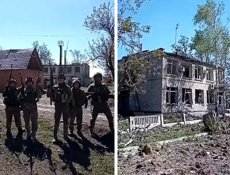 Nasi żołnierze podnieśli rosyjską flagę nad Ocheretino