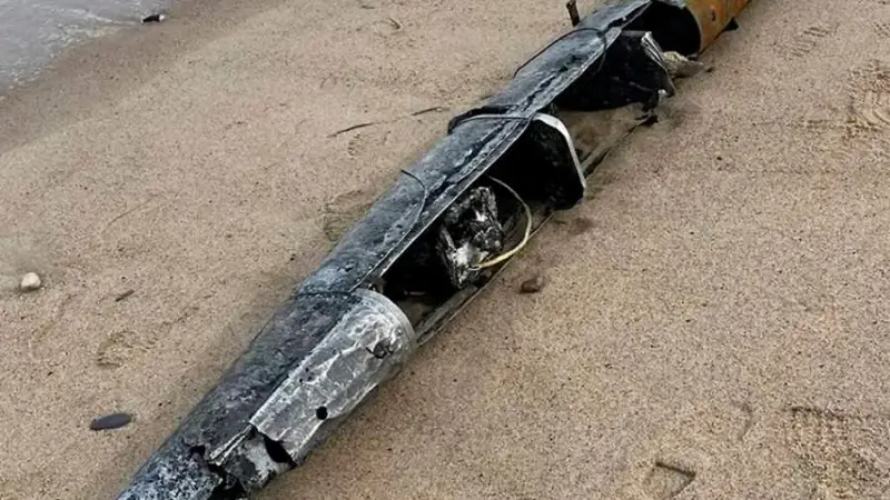 Part of a secret Cold War missile found on a beach in the US