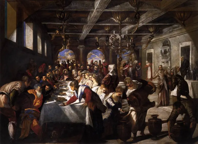 「カナの結婚式」ヤコポ・ティントレット、1561年、