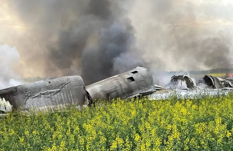 Rus Havacılık ve Uzay Kuvvetlerine ait bir Tu-22M3 uzun menzilli bombardıman uçağı Stavropol Bölgesi'ne düştü
