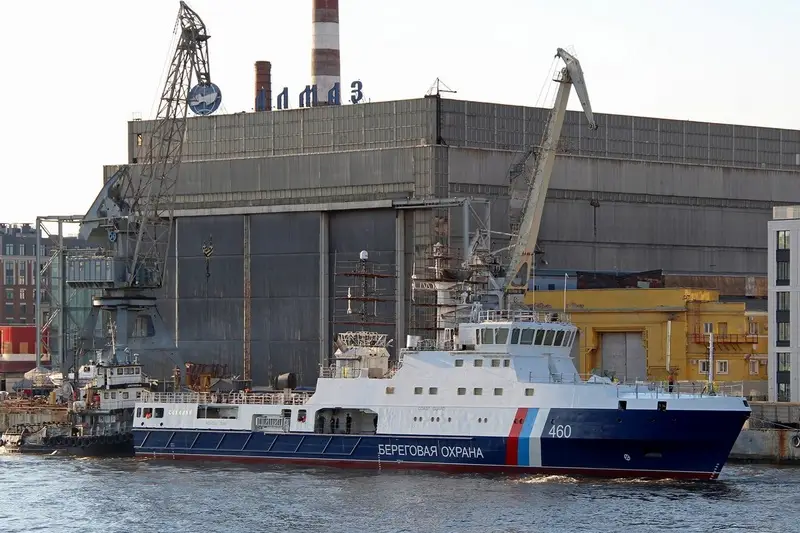 В Санкт-Петербурге спустили на воду очередной патрульный корабль 2-го ранга для Береговой охраны Пограничной службы
