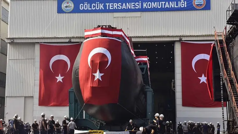 В Турции спустили на воду третью дизель-электрическую подлодку с ВНЭУ проекта Тип-214TN