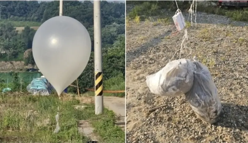 «Право народа на самовыражение»: Северная Корея вновь запустила шары с мусором в сторону Южной Кореи