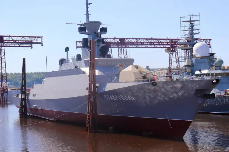 В Зеленодольске спустили на воду построенный для Балтфлота МРК «Ставрополь» проекта 21631 «Буян-М»