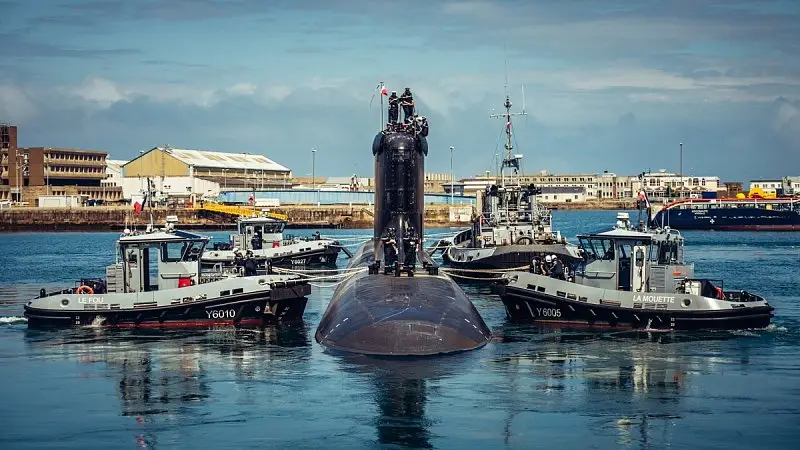 Francia lanzó el tercer submarino polivalente de propulsión nuclear Tourville del proyecto Barracuda para pruebas en el mar