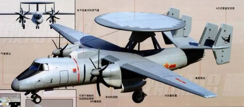 На палубе китайского авианосца Fujian замечены макеты самолетов ДРЛО KJ-600