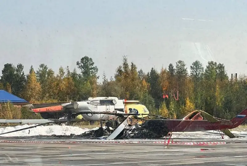 В Ноябрьске ЯНАО двое школьников по заданию «куратора» сожгли вертолёт Ми-8Т