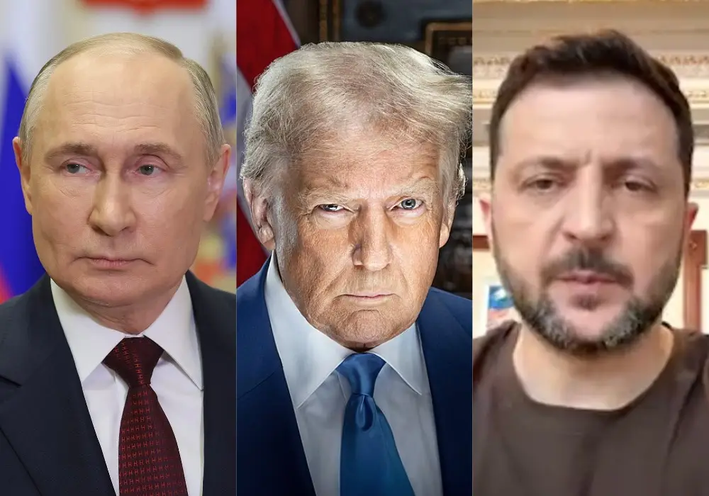 Трамп заявил, что в понедельник поговорит по телефону с Путиным, а потом с Зеленским