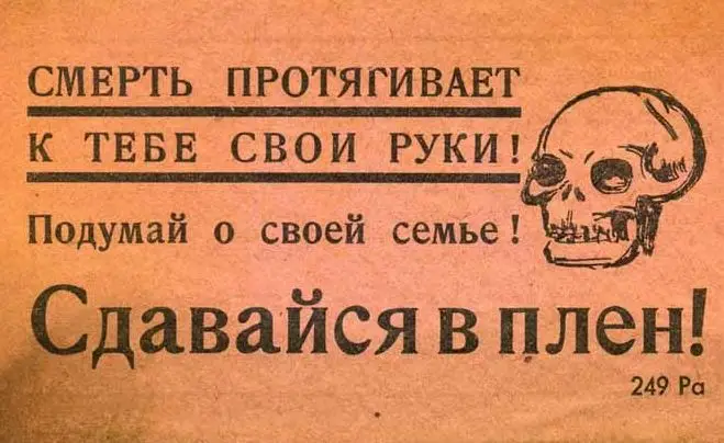 Направления фашистской листовой пропаганды для разложения Красной Армии