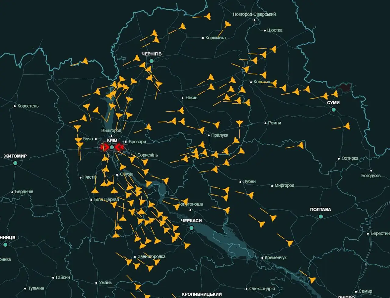«Проводили Ермака»: новая серия ударов по объектам в Киеве и области
