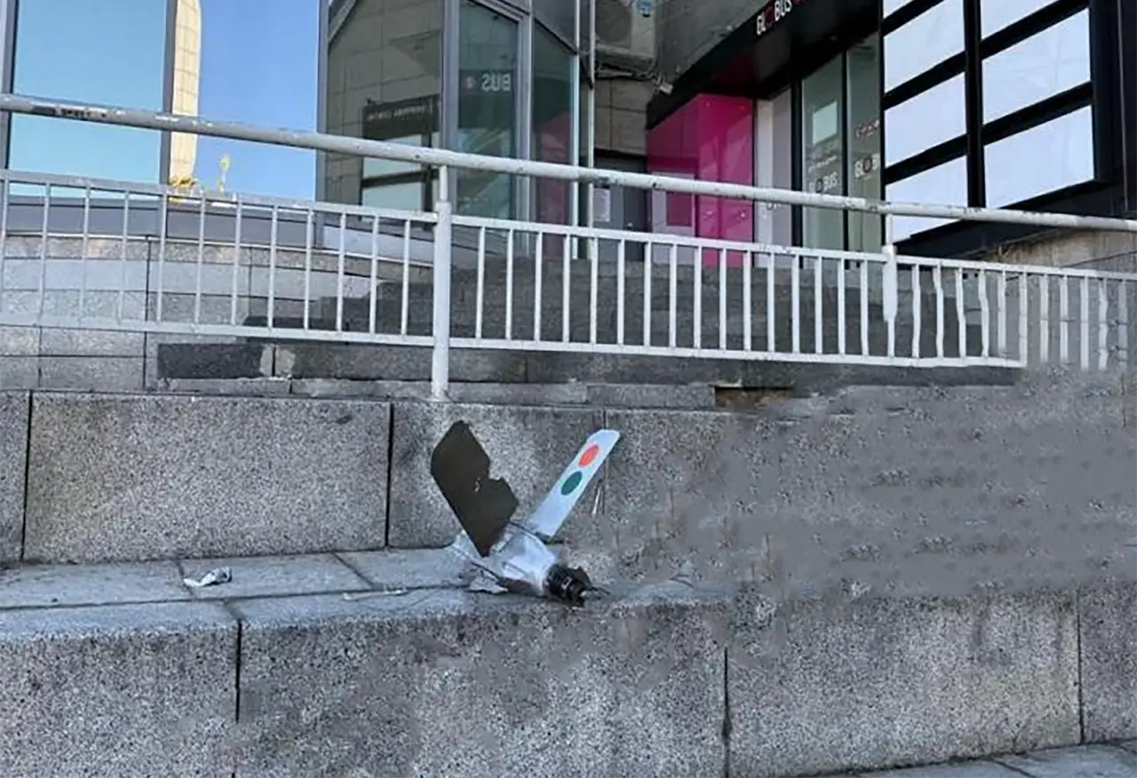 Российский дрон-камикадзе упал на Майдане в Киеве