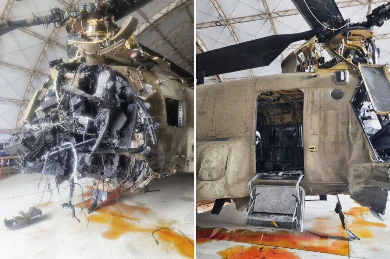 Появились кадры с вертолётом CH-47F «Чинук» на базе в Кувейте после удара