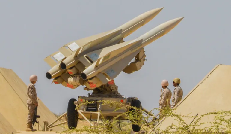 Пусковая установка саудовского ЗРК MIM-23B Improved Hawk